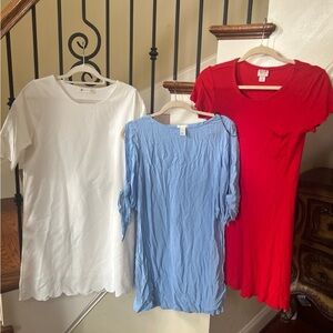 Mossimo Supply Co. Red, Blue H&M and White The impeccable pig Short Sleeve dress